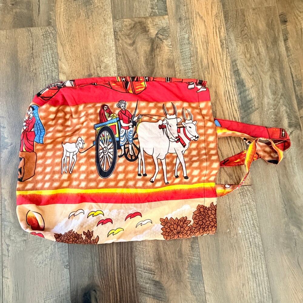 cotton grocery bag Artisan Handmade recycled religious theme